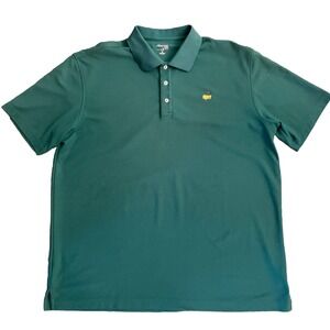Masters Tech Polo Shirt Mens XL Green Logo Performance Golf  Augusta